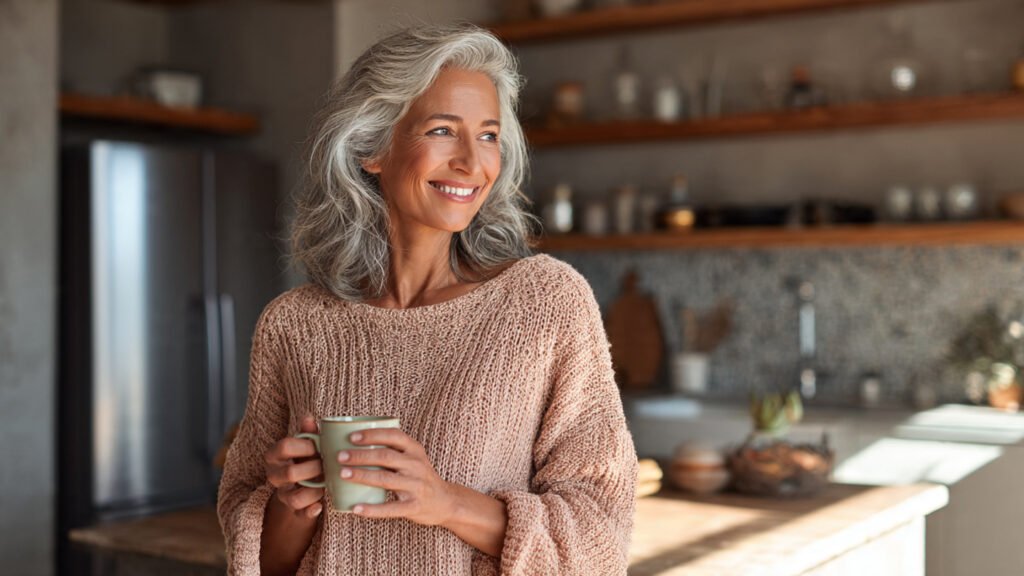 confident woman over 45 healthy lifestyle USA